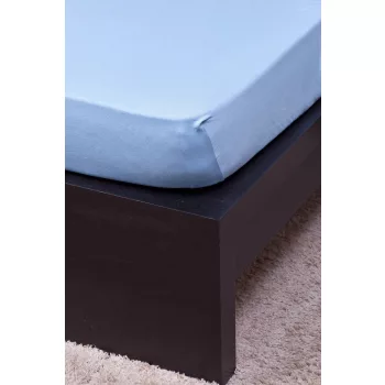 Jersey világoskék lepedő 70x140 cm