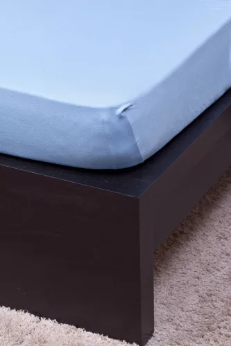 Jersey világoskék lepedő 70x140 cm