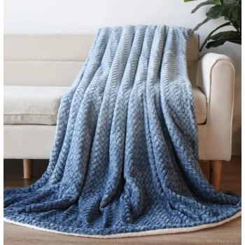   Naturtex sherpa design kétoldalas pléd - Ombre Blue 150x200 cm
