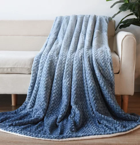 Naturtex sherpa design kétoldalas pléd - Ombre Blue 150x200 cm