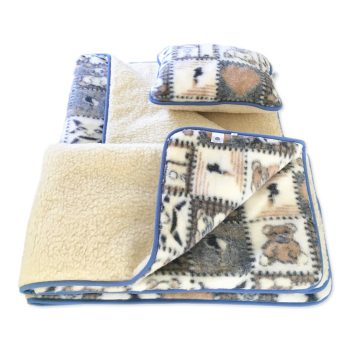 Sleepy-Kids gyermek garnitúra macis mintával 100% bárány gyapjú