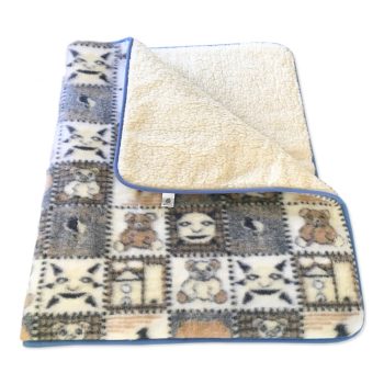 Sleepy-Kids gyermek takaró macis mintával 100% bárány gyapjú