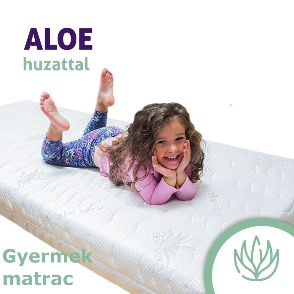 Sleepy-Kids gyermek 14 cm magas hypoallergén matrac Aloe vera huzattal