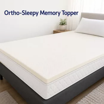 Ortho-Sleepy Memory Topper fedőmatrac natúr fehér huzattal