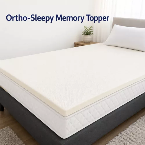 Ortho-Sleepy Memory Topper fedőmatrac natúr fehér huzattal