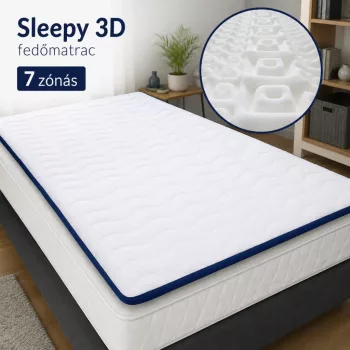 Ortho-Sleepy fedőmatrac kék-fehér színű Tencel huzatban