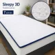 Ortho-Sleepy fedőmatrac kék-fehér színű Tencel huzatban