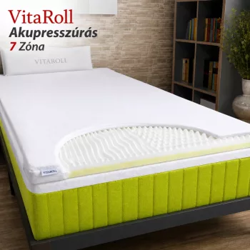   Vitaroll - Akupresszúrás 7 zóna+ 2cm HR EcO hab Kiegyenlítő Fedőmatrac