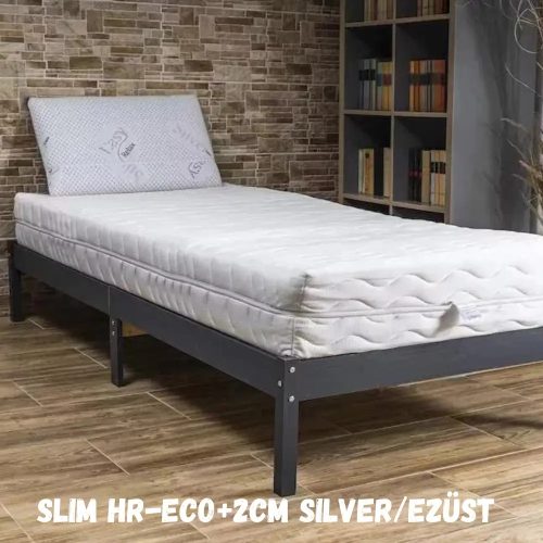VitaRoll - Slim HR EcO Matrac + 4cm HR réteggel, Silver/Ezüst huzattal, 140x200cm