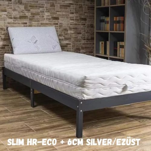 VitaRoll - Slim HR EcO Matrac + 6cm HR réteggel, Antiallergén vagy Silver / Ezüst huzattal