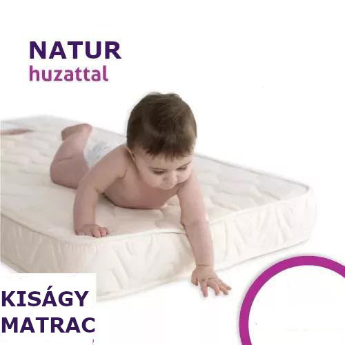 Sleepy-Kids 9cm magas hypoallergén kiságy matrac Natur huzattal / 70X140cm